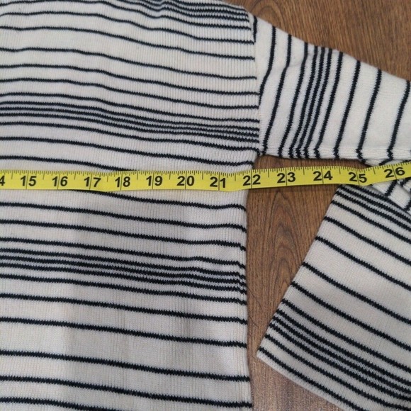 Eileen Fisher Petite Size S Organic Cotton Striped Sweater Hi-Lo Hem Oversized - Picture 8 of 10